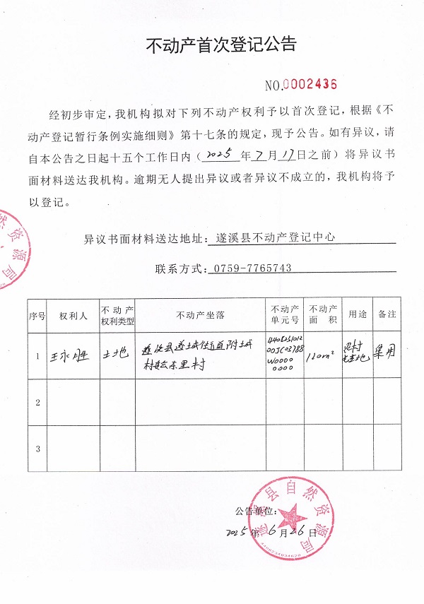 不動產首次登記公告（王永勝）.jpg